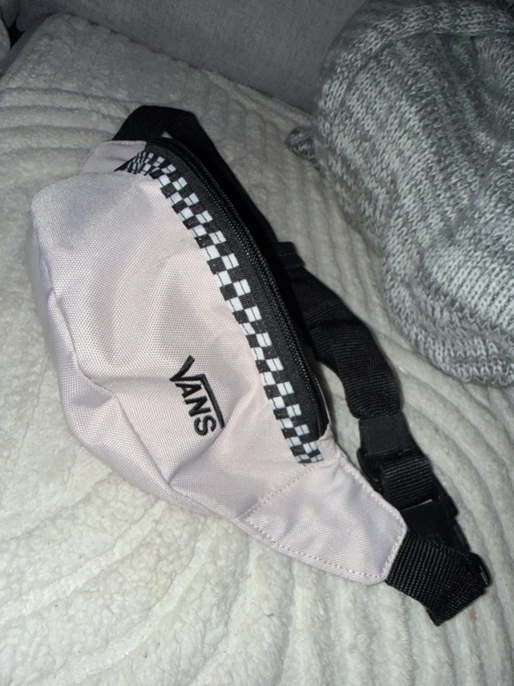 Vans white and n black Checkerboard Trim Fanny Pack 2020